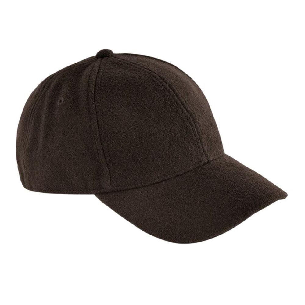 Beechfield 6 Panel Wool Blend Cap / Dark Brown